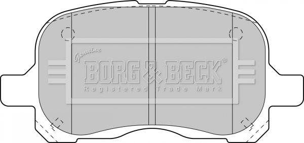 BORG & BECK Piduriklotsi komplekt,ketaspidur BBP1771